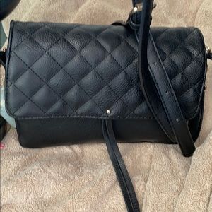 Black spacious quilted purse